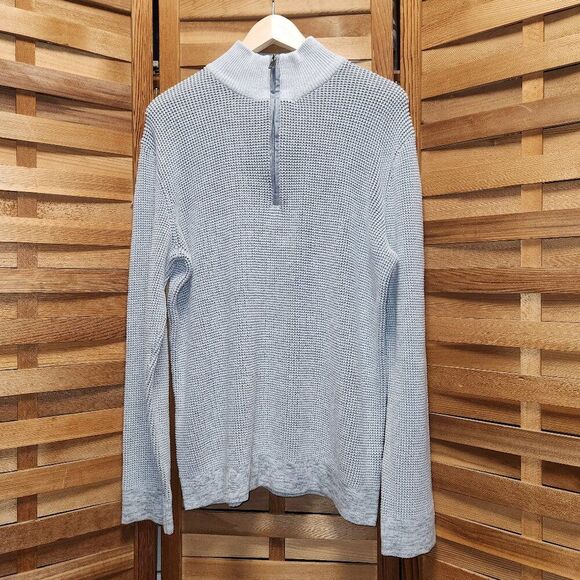 Calvin Klein Gray 1/2 Zip Knit Sweater Men's Size XL - Picture 1 of 5